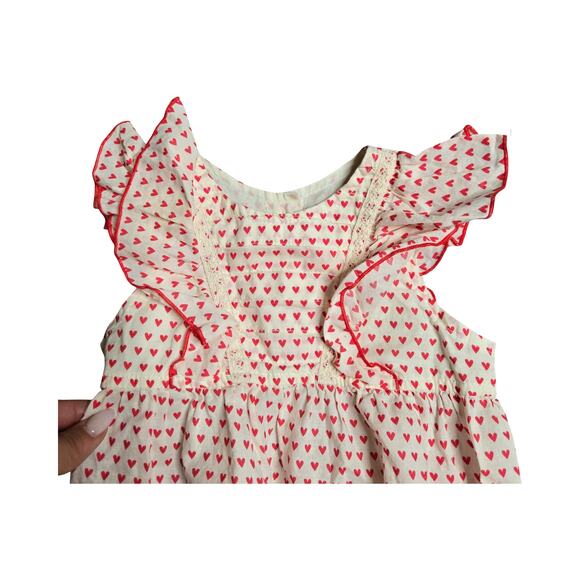 Pink Chicken Heart Print One-Piece Size: 12/18M - Picture 3 of 5